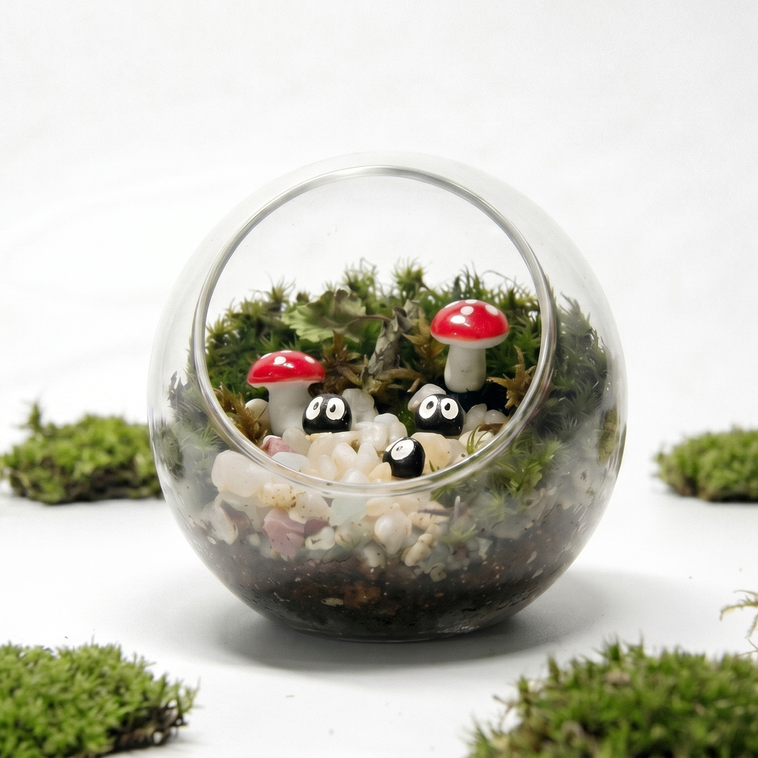 Open Mini Soot Desktop Terrarium KIT
